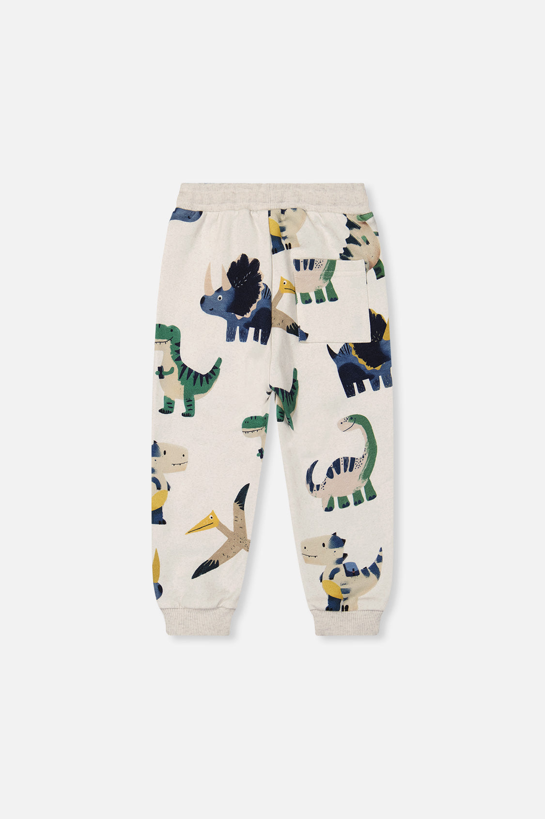 Fleece Sweatpants Beige Dinosaur Print - J20T20_2J263