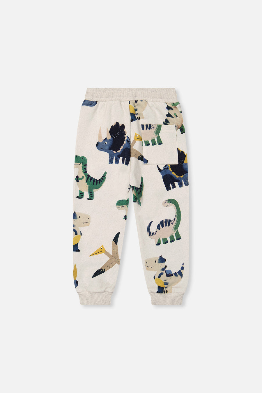 Fleece Sweatpants Beige Dinosaur Print - J20T20_2J263