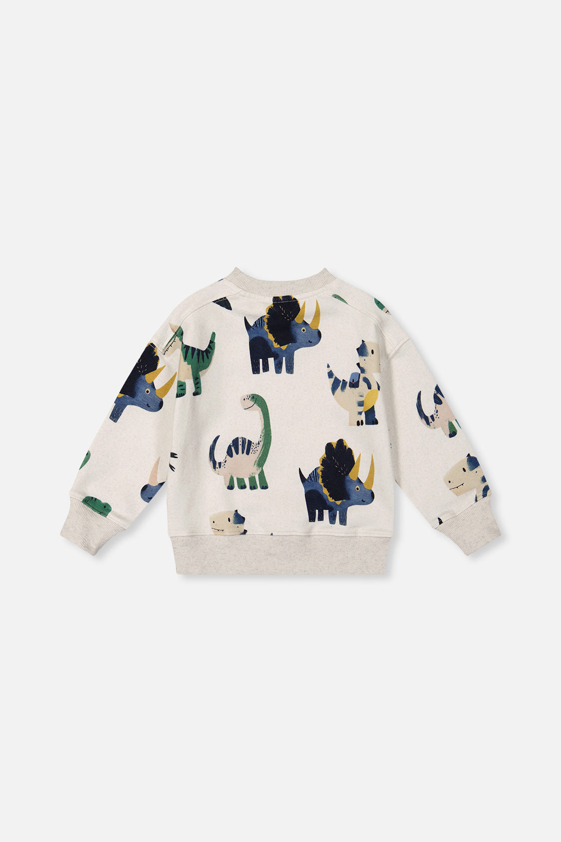 Fleece Sweatshirt Beige Dinosaur Print - J20T32_2J263