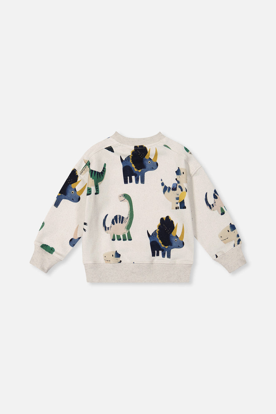 Fleece Sweatshirt Beige Dinosaur Print - J20T32_2J263