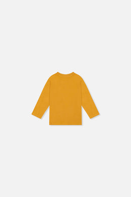 Baby Long Sleeve Organic Cotton T-Shirt Mustard Yellow