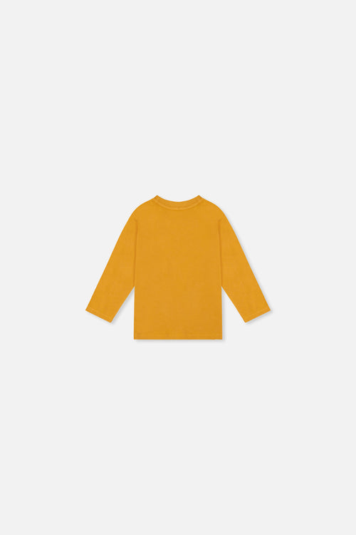 Baby Langarmshirt aus Bio-Baumwolle Senfgelb
