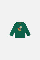 T-shirt à manches longues en coton biologique vert pour bébé