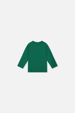 T-shirt à manches longues en coton biologique vert pour bébé