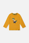 Long Sleeve Organic Cotton T-Shirt Mustard Yellow - J20T70_02290