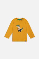 Long Sleeve Organic Cotton T-Shirt Mustard Yellow - J20T70_02290