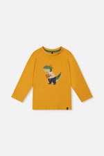 Long Sleeve Organic Cotton T-Shirt Mustard Yellow - J20T70_02290