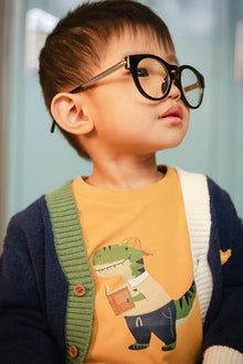 Long Sleeve Organic Cotton T-Shirt Mustard Yellow - J20T70_02290