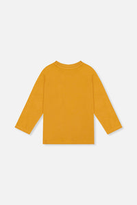 Long Sleeve Organic Cotton T-Shirt Mustard Yellow - J20T70_02290