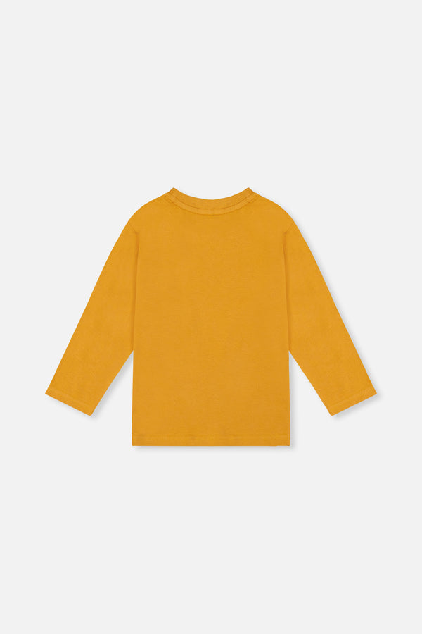 Long Sleeve Organic Cotton T-Shirt Mustard Yellow - J20T70_02290