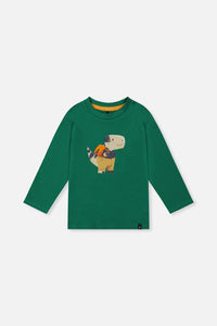 Long Sleeve Organic Cotton T-Shirt Green - J20T70_03016