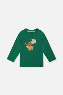 Long Sleeve Organic Cotton T-Shirt Green - J20T70_03016