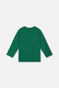 Long Sleeve Organic Cotton T-Shirt Green - J20T70_03016