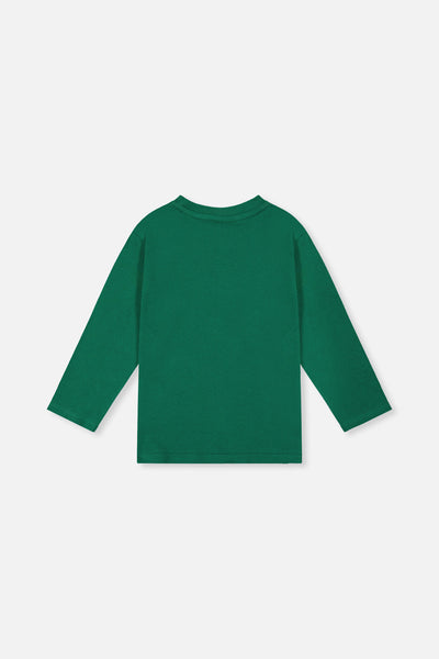 Long Sleeve Organic Cotton T-Shirt Green - J20T70_03016