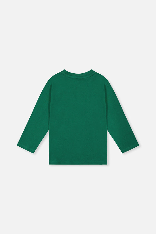 Long Sleeve Organic Cotton T-Shirt Green - J20T70_03016