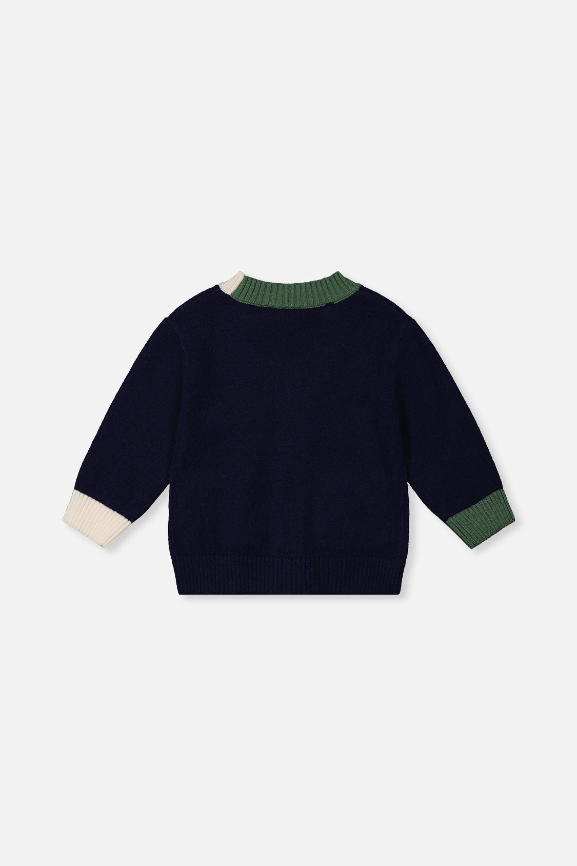 Knit Cardigan With Dino Dark Blue, Green And Yellow - J20TT31_04810