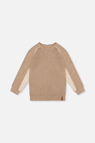 Brushed Jersey Top With Raglan Sleeves Taupe - J20U09_09540