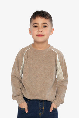 Brushed Jersey Top With Raglan Sleeves Taupe - J20U09_09540
