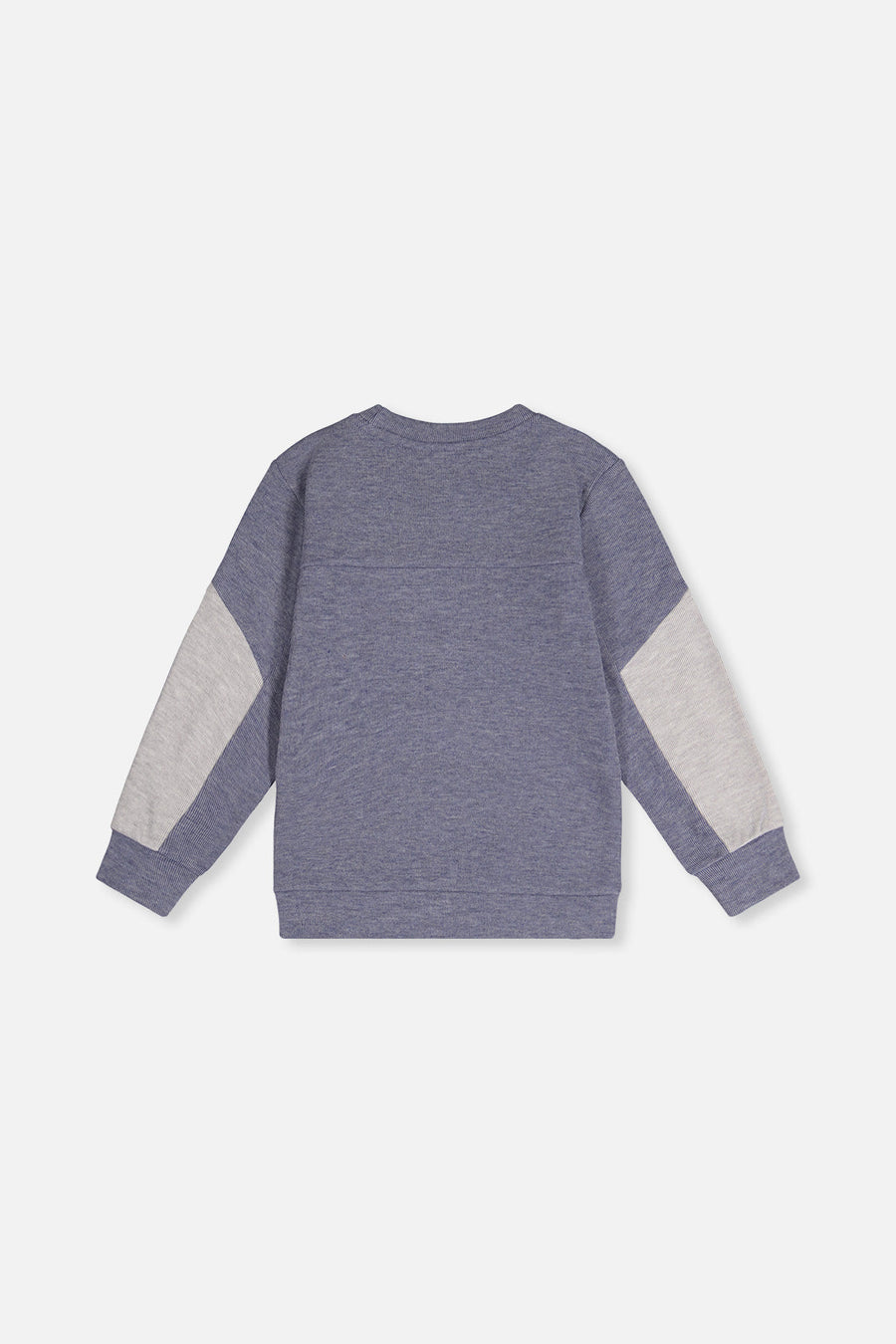 Colorblock Brushed Jersey Top With Chest Pocket Blue-Grey - J20U10_04670
