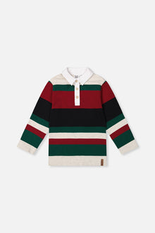 Polo Top Blue Striped Red, Green And Grey - J20U11_2J274