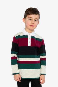 Polo Top Blue Striped Red, Green And Grey - J20U11_2J274