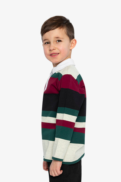 Polo Top Blue Striped Red, Green And Grey - J20U11_2J274