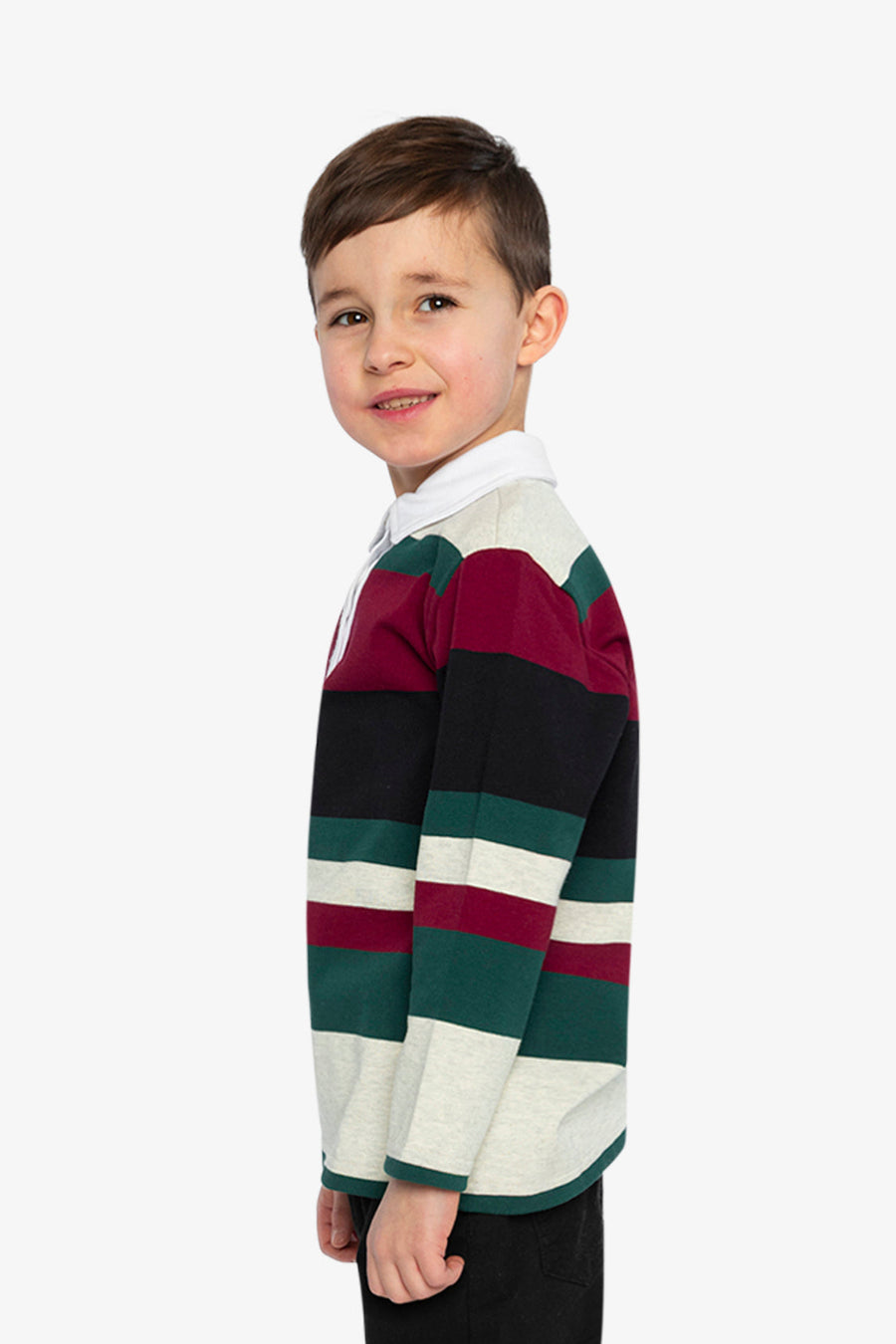Polo Top Blue Striped Red, Green And Grey - J20U11_2J274