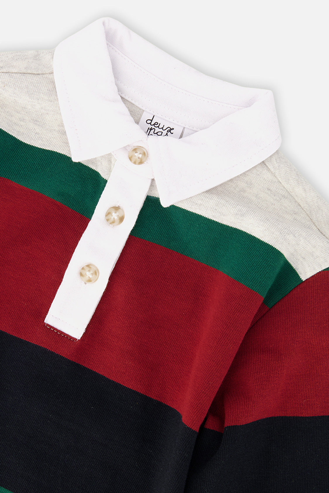 Polo Top Blue Striped Red, Green And Grey - J20U11_2J274