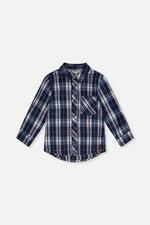Flannel Shirt Blue And White Plaid - J20U13_2J268
