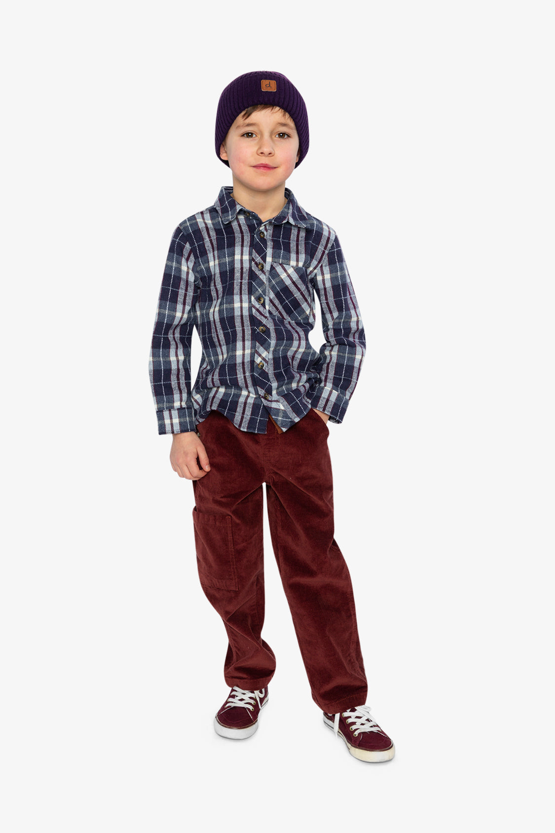 Flannel Shirt Blue And White Plaid - J20U13_2J268