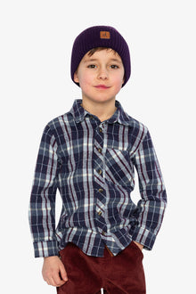 Flannel Shirt Blue And White Plaid - J20U13_2J268