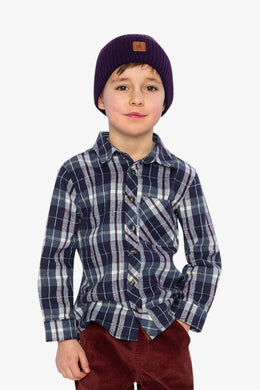 Flannel Shirt Blue And White Plaid - J20U13_2J268