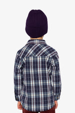 Flannel Shirt Blue And White Plaid - J20U13_2J268