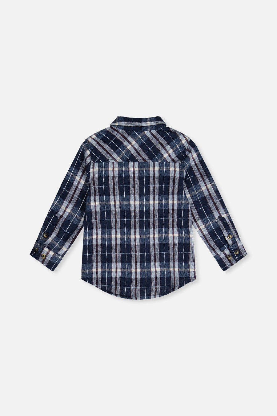 Flannel Shirt Blue And White Plaid - J20U13_2J268