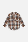 Flannel Shirt Grey And Beige Plaid - J20U13_2J269