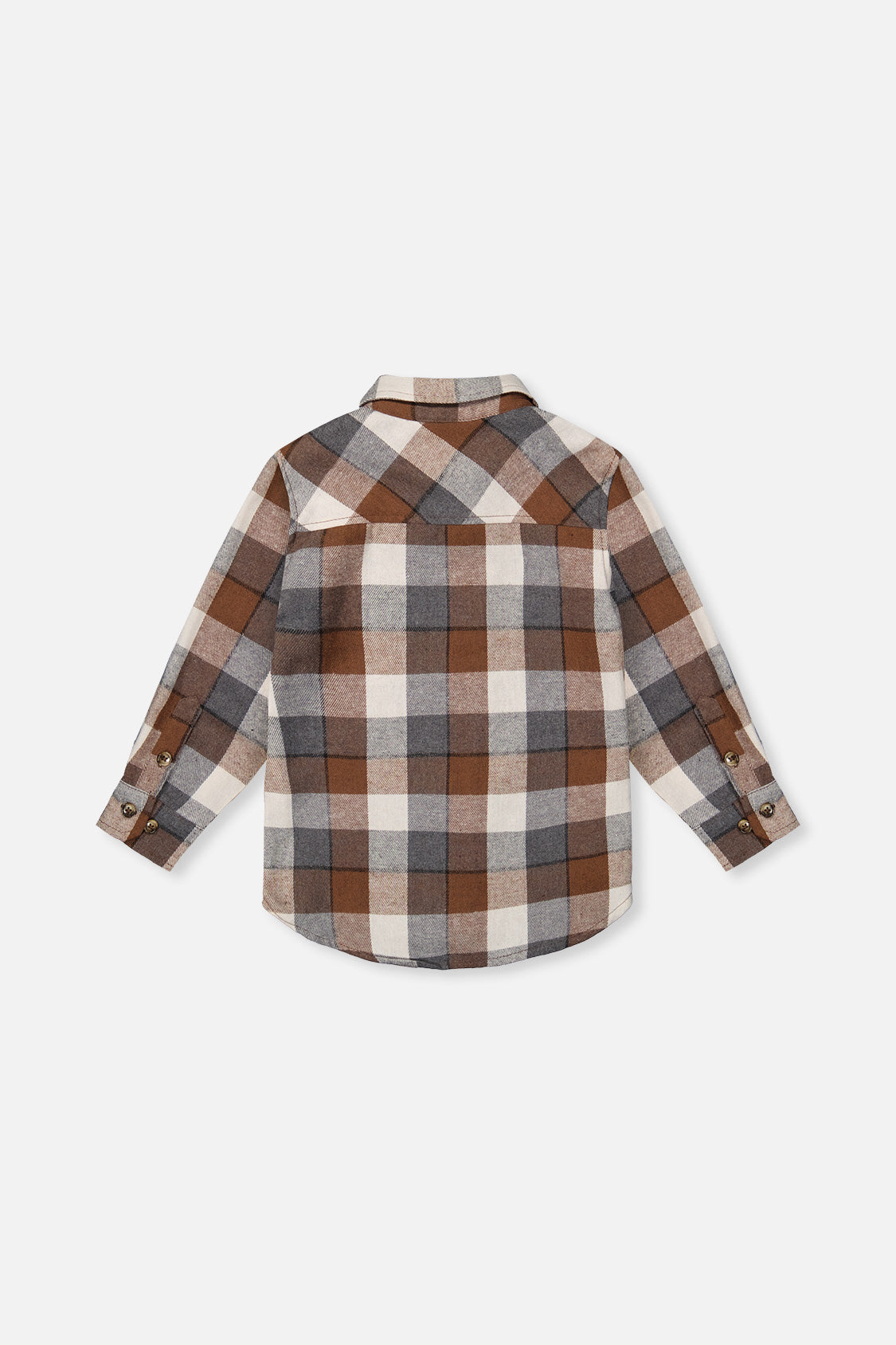 Flannel Shirt Grey And Beige Plaid - J20U13_2J269