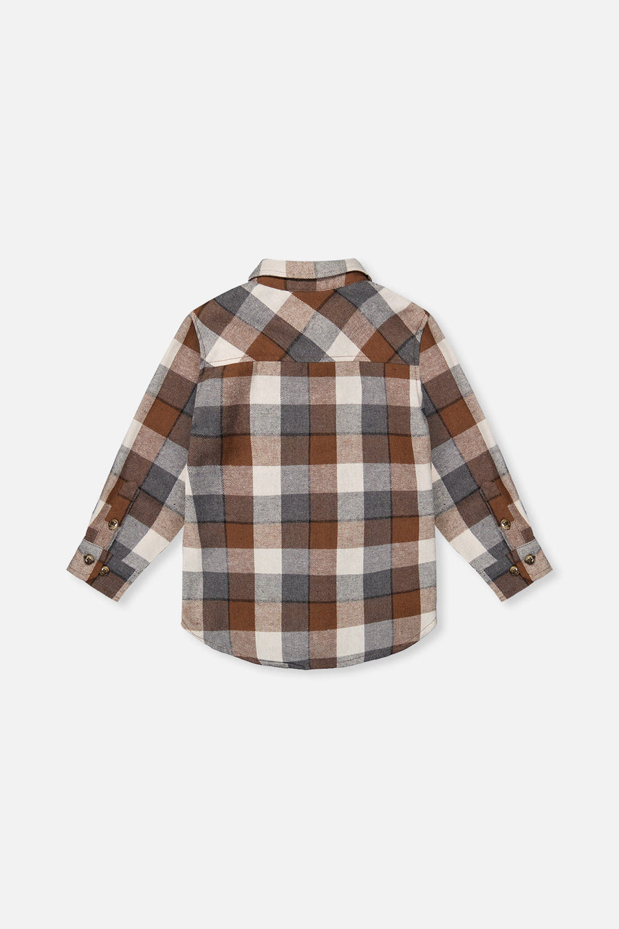 Flannel Shirt Grey And Beige Plaid - J20U13_2J269