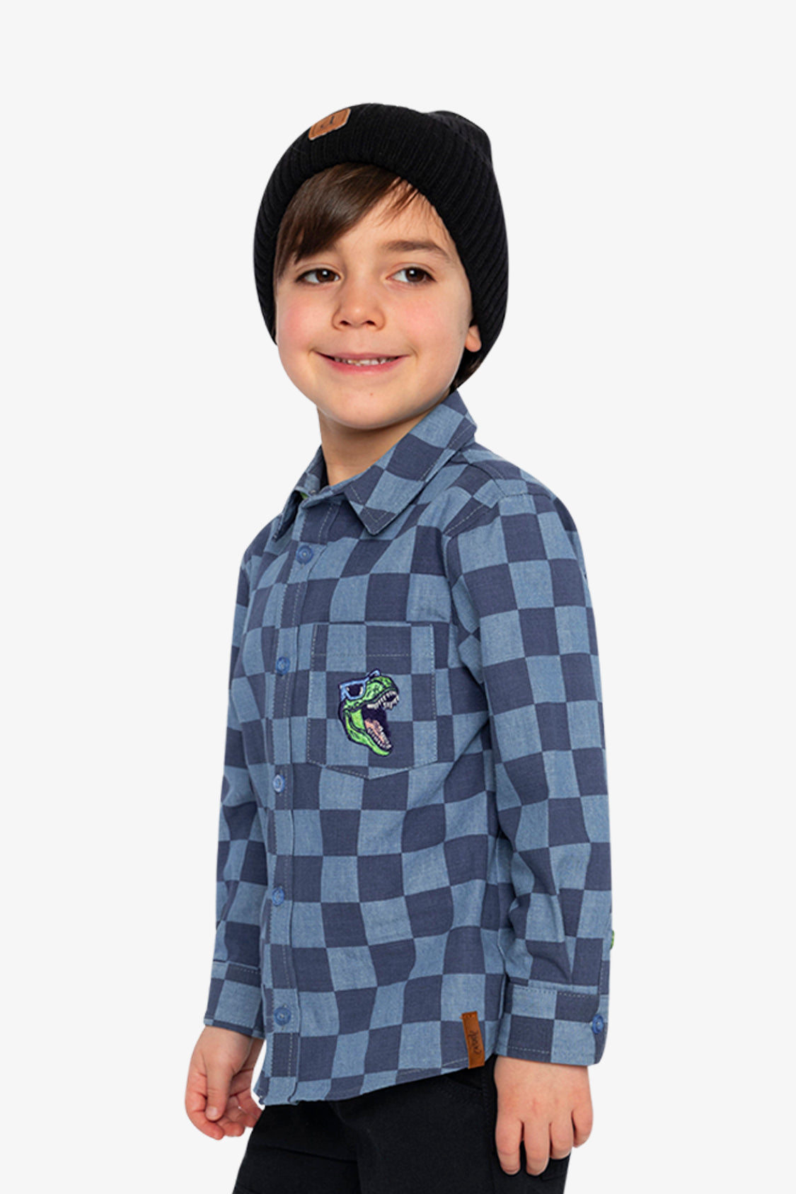 Chambray Shirt Blue Checkered Print - J20U15_2J271