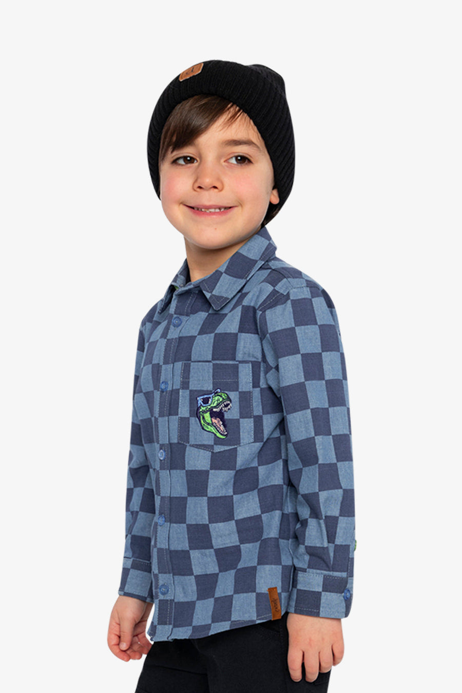 Chambray Shirt Blue Checkered Print - J20U15_2J271