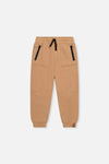 Fleece Sweatpants With Pockets Brown Tannin - J20U21_01780