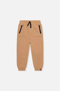 Fleece Sweatpants With Pockets Brown Tannin - J20U21_01780