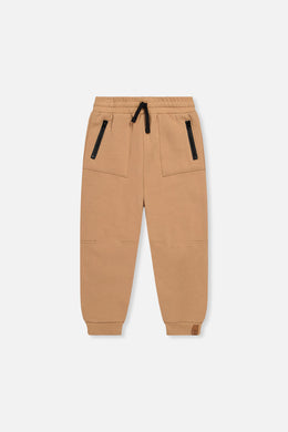 Fleece Sweatpants With Pockets Brown Tannin - J20U21_01780