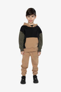 Fleece Sweatpants With Pockets Brown Tannin - J20U21_01780