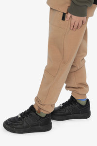 Fleece Sweatpants With Pockets Brown Tannin - J20U21_01780