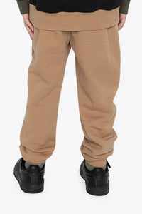Fleece Sweatpants With Pockets Brown Tannin - J20U21_01780