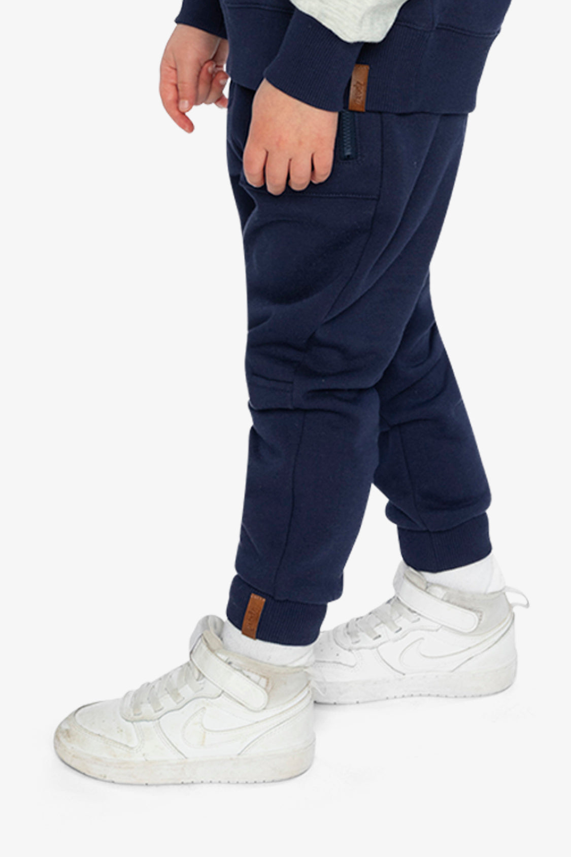 Fleece Sweatpants With Pockets Dark Blue - J20U21_04810