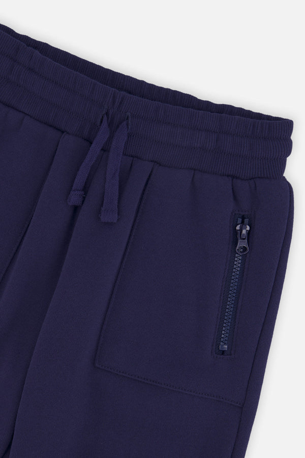 Fleece Sweatpants With Pockets Dark Blue - J20U21_04810