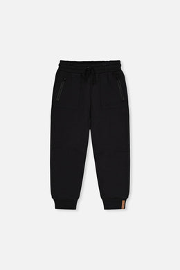 Fleece Sweatpants With Pockets Black - J20U21_09990