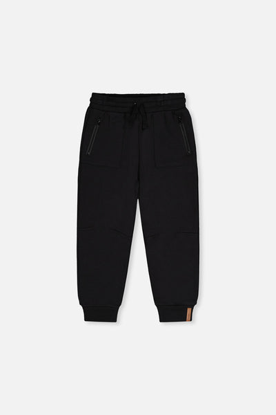 Fleece Sweatpants With Pockets Black - J20U21_09990