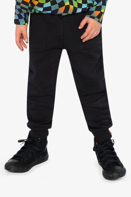Fleece Sweatpants With Pockets Black - J20U21_09990